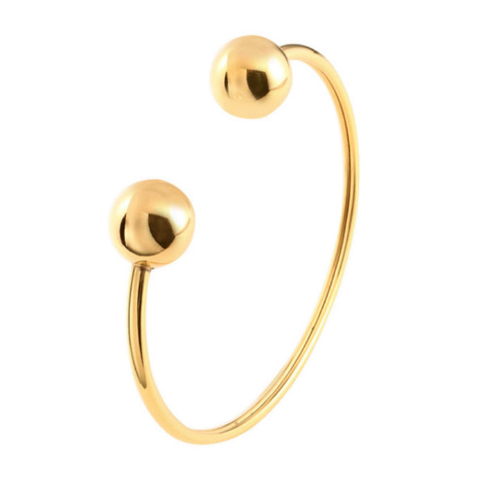 Ball Cuff Bracelet - Stainless Steel
