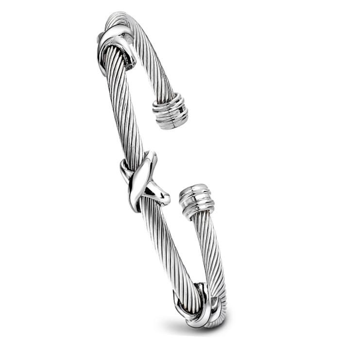 Cable Cuff Bracelet Collection - Stainless Steel