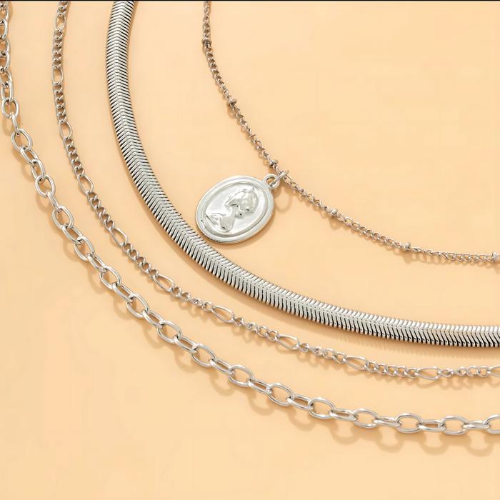 Beatrix Layered Necklace Set - Gold or Silver