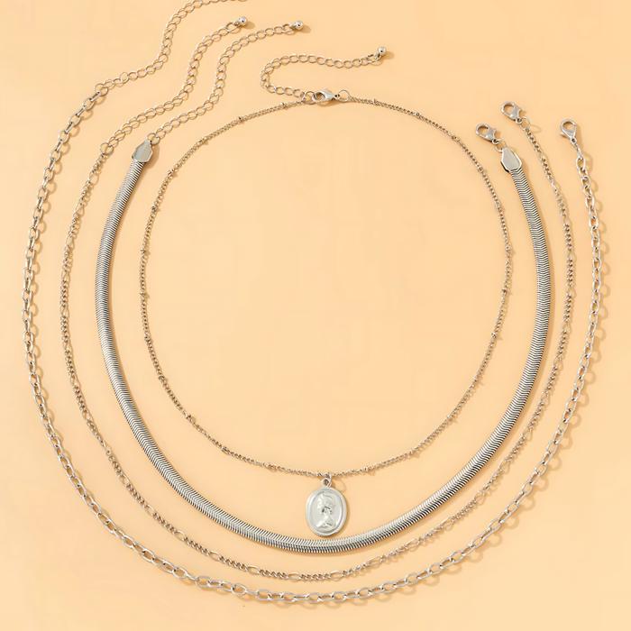 Beatrix Layered Necklace Set - Gold or Silver
