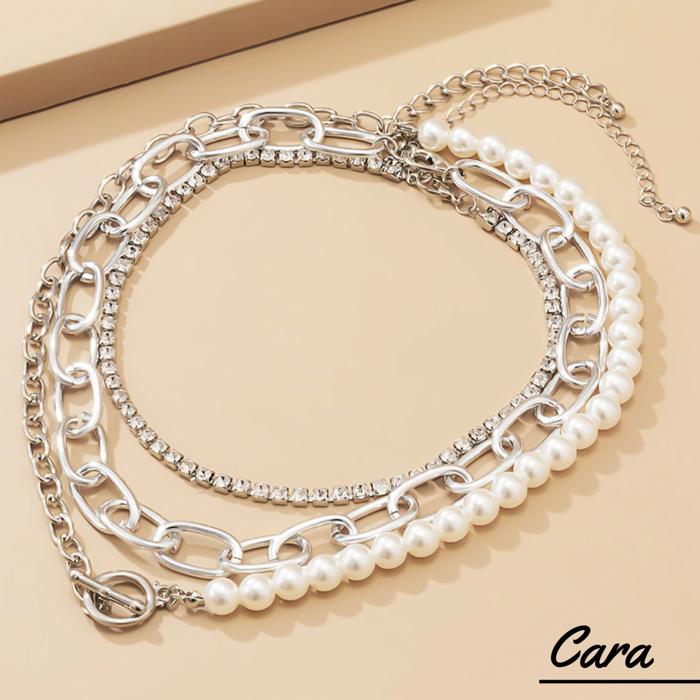 Sima Pearls Silver Statement Necklace Sets Collection