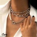  Sima Pearls Silver Statement Necklace Sets Collection