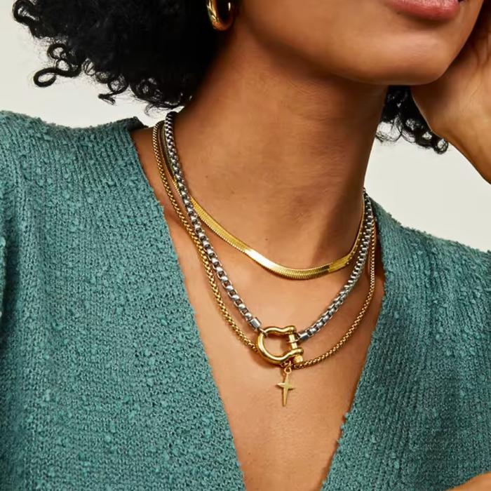 Carabiner Necklace - Stainless Steel