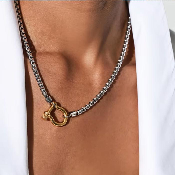 Carabiner Necklace - Stainless Steel