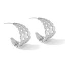Silver Delia Hoop Earrings