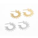  Sun Hoop Earrings - Stainless Steel