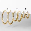  Hoop Earrings w/ Movable Elements