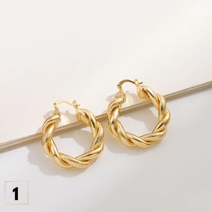 Twisted & Textured Hoop Earrings