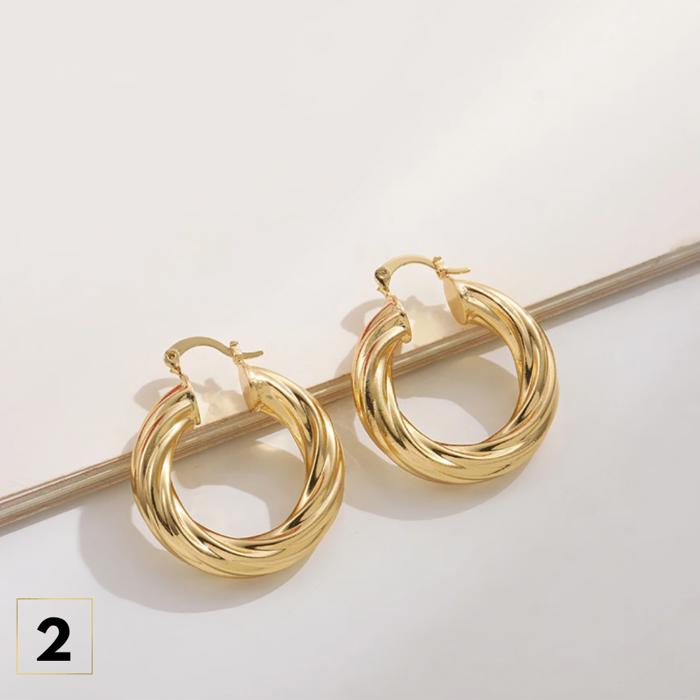 Twisted & Textured Hoop Earrings