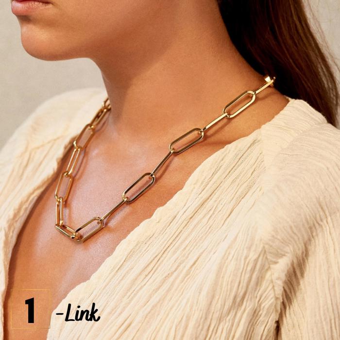 Link Layering Necklace Collection