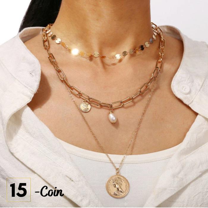 Link and Pearls Necklace Collection