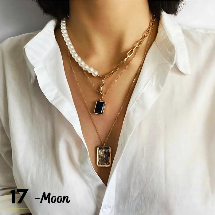 Link and Pearls Necklace Collection