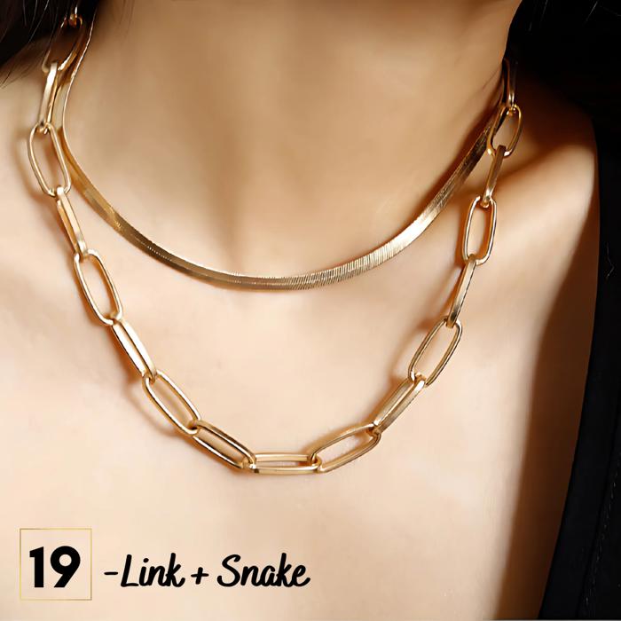 Link and Pearls Necklace Collection