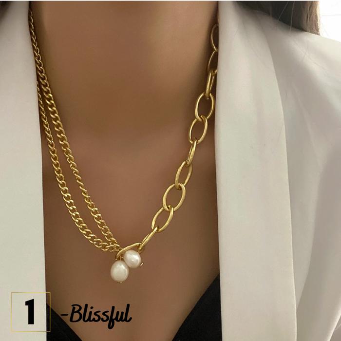 Link and Pearls Necklace Collection