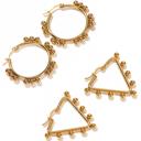  Geometric Hoop Earrings - Stainless Steel