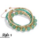 Style 8 Natural Stone Stretch Adjustable Bracelet Sets of 4