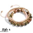 Style 4 Natural Stone Stretch Adjustable Bracelet Sets of 4