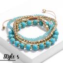 Style 5 Natural Stone Stretch Adjustable Bracelet Sets of 4