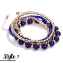 Style 7 Natural Stone Stretch Adjustable Bracelet Sets of 4
