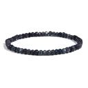 Dark Gray Natural Stone 4mm Stretch Bracelet Collection