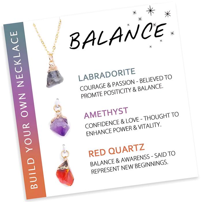 Natural Stone Interchangeable Charm Necklace Collection - Gift Pack 