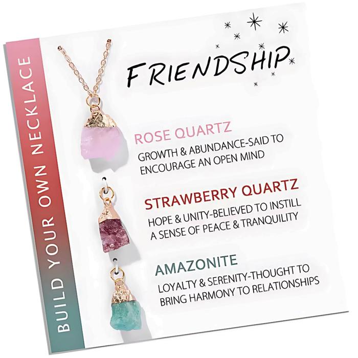 Natural Stone Interchangeable Charm Necklace Collection - Gift Pack 