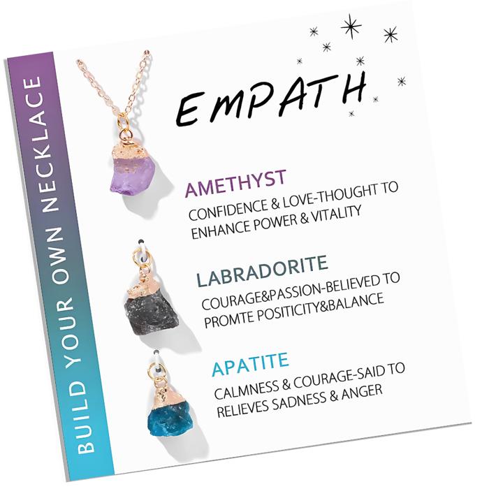 Natural Stone Interchangeable Charm Necklace Collection - Gift Pack 