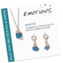 Emotions Natural Stone Charm Necklace And Earrings Gift Set 