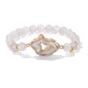 White Natural Stone Bracelet Collection with Agate Geode Crystal Druzy