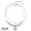  Sima Pearls Silver Statement Necklace Sets Collection