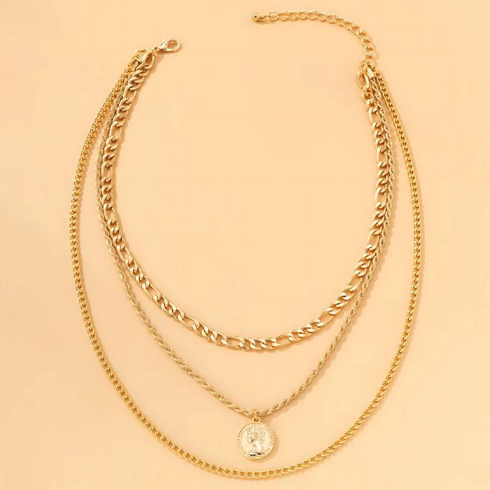 Sia Coin Layered Necklace
