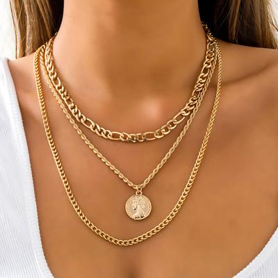 Sia Coin Layered Necklace