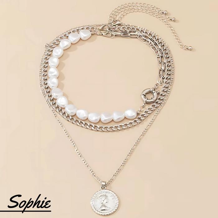 Sima Pearls Silver Statement Necklace Sets Collection