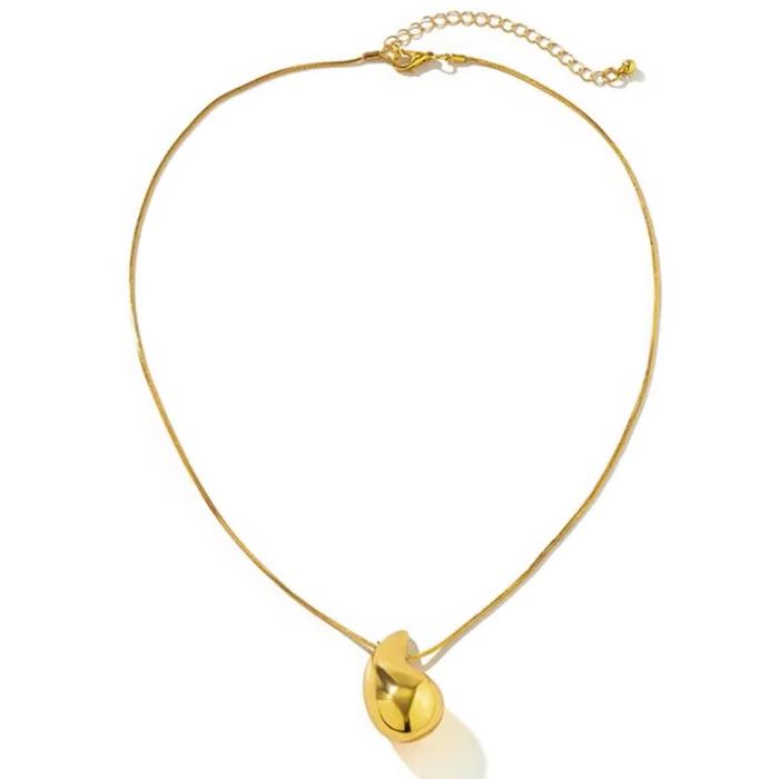 Teardrop Necklace and Earrings - Stainless Steel
