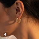 4 - Gold Trendy Hoop Earrings Collection