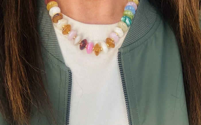 On Trend Colorful Adjustable Beaded Necklace