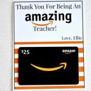 (4) Amazon Gift Card Holders Teacher Appreciation (4) Pack Personalized Teacher Gift Card Holders 