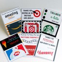  Teacher Appreciation (4) Pack Personalized Teacher Gift Card Holders 