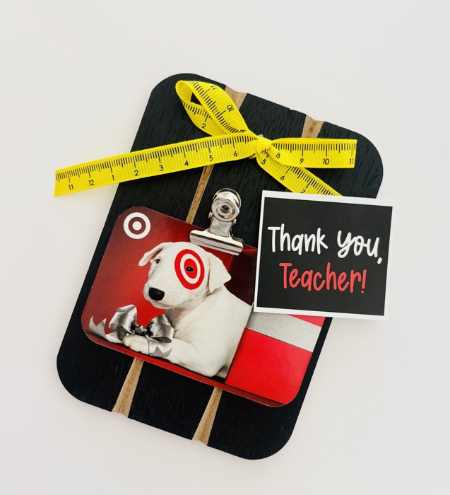 Teacher Appreciation Gift Card Holder & Tag