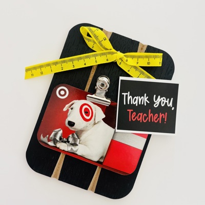 Teacher Appreciation Gift Card Holder & Tag