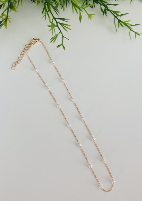Teacher Appreciation Pearl Necklace & Stationery Card