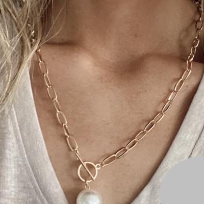 The Kylee Pearl Link Chain Necklace