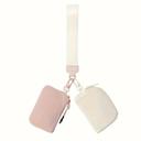 Pink White Trending Wrist Wallet & Keychain