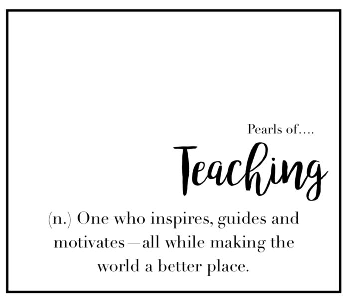 Teacher Appreciation 5 Strand Pearl Bracelet and Stationery Card