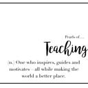Off-white Off-white Teacher Appreciation 5 Strand Pearl Bracelet and Stationery Card