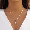  Stunning Pearl Toggle Necklace- Mother's Day Gift Idea