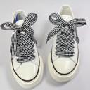 Black Black Next Level Gingham Shoelaces