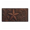 Desk Mat Large Black Tooled Leather-Look Western Star Desk Mat/Gaming Pad