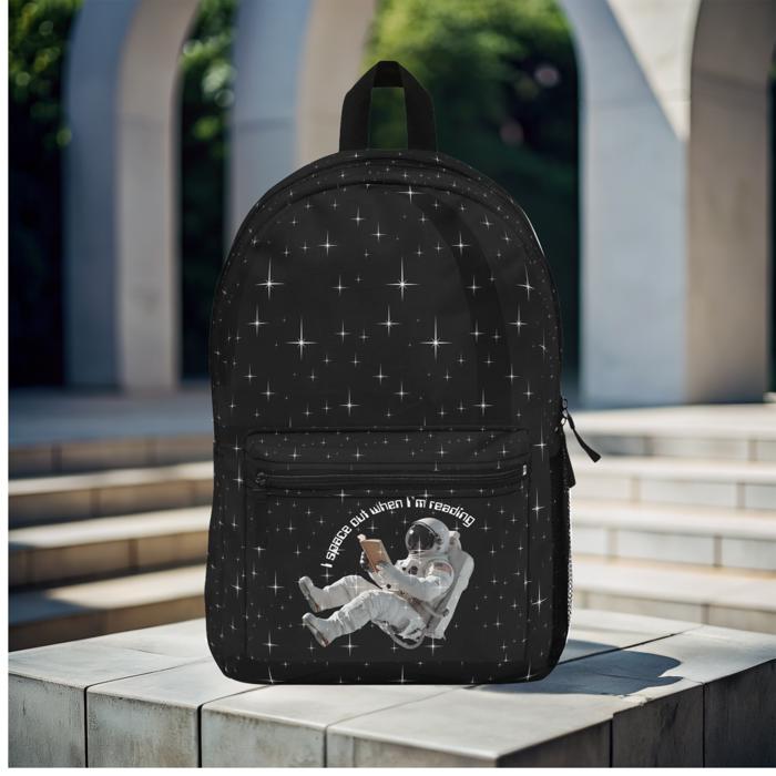 Astronaut Reading Backpack, I Space Out When Reading Book Lover Bag