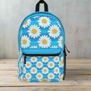 Turquoise Daisies Custom Name Backpacks for School Work Gym Everyday, Lots of Patterns